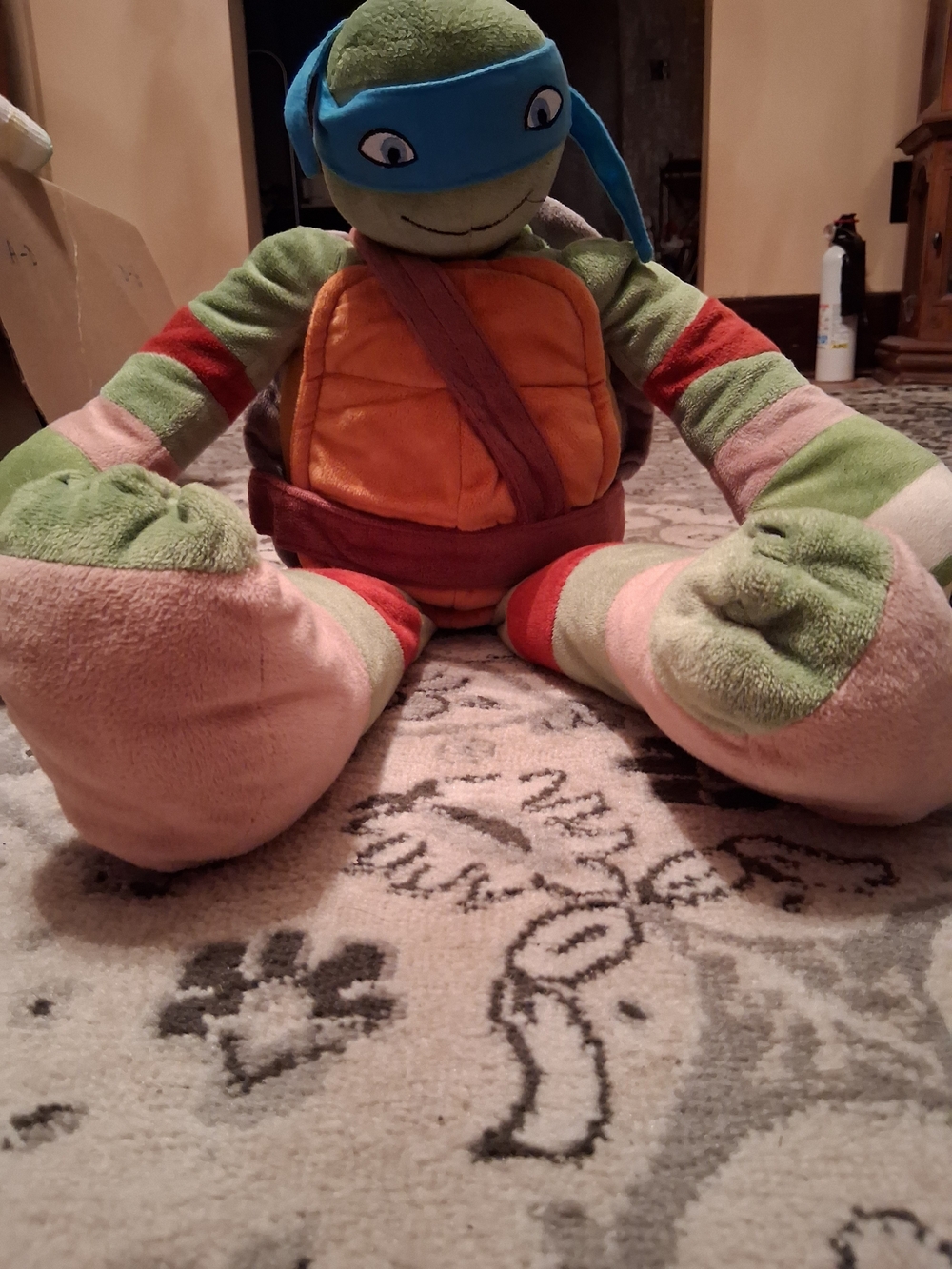 Nickelodeon Teenage Mutant Ninja Turtles Blue Mask Green Orange Plush Turtle